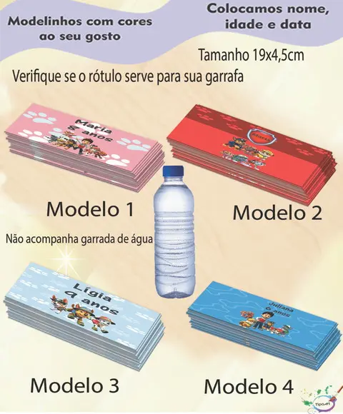 Rótulo Água Mineral-patrulha Canina