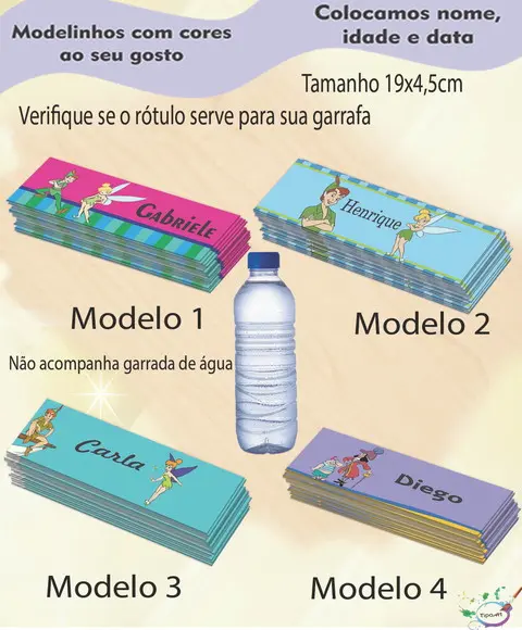 Rótulo Água Mineral-peter Pan