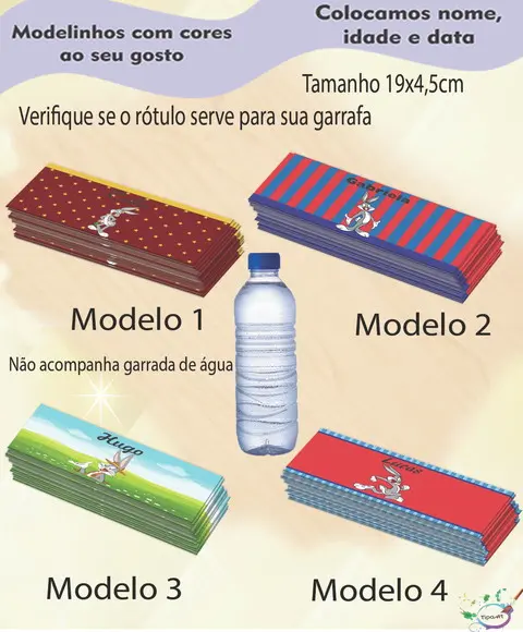 Rótulo Água Mineral-pernalonga