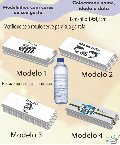 Rótulo Água Mineral-peixe