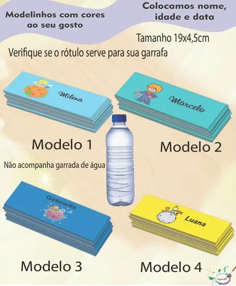 Rótulo Água Mineral-pequeno Príncipe