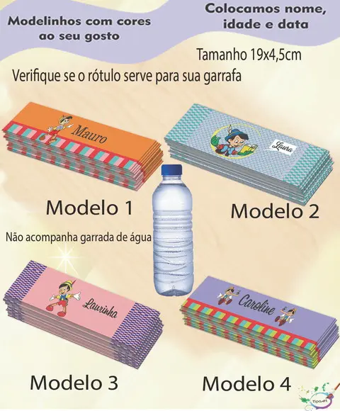 Rótulo Água Mineral-pinoquio