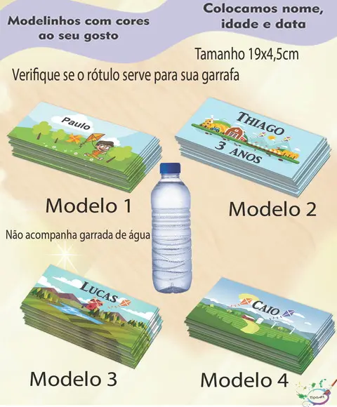 Rótulo Água Mineral-pipa e Catavento