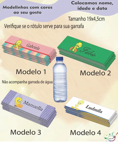 Rótulo Água Mineral-piu Piu