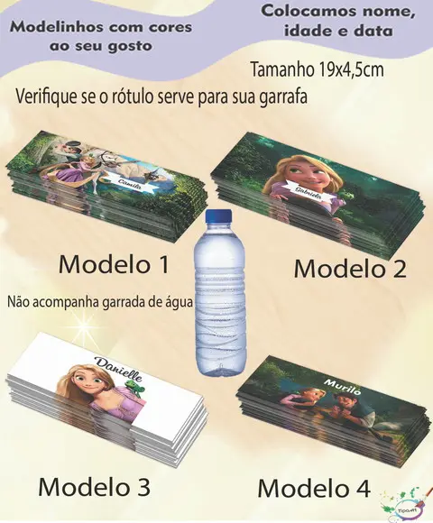 Rótulo Água Mineral-rapunzel