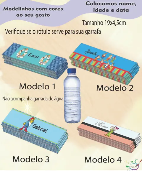 Rótulo Água Mineral-sete Anões