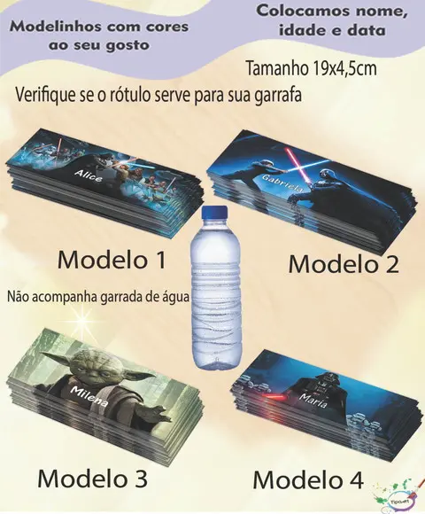 Rótulo Água Mineral-starwars