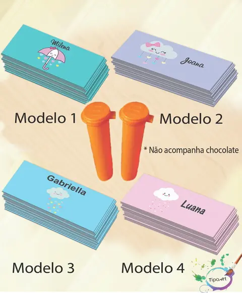Rotulo Chocolate(confete) -chuva de Amor