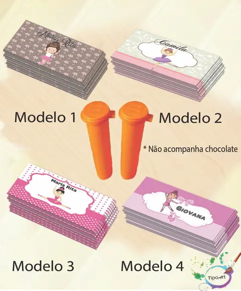 Rotulo Chocolate(confete)-bailarina