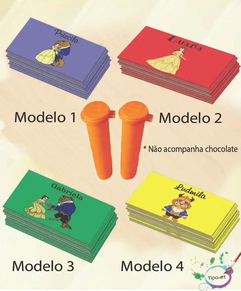 Rotulo Chocolate(confete)-bela e a Fera