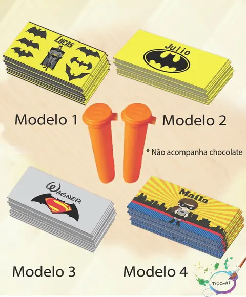 Rotulo Chocolate(confete)-batman