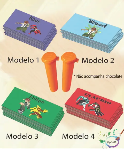 Rotulo Chocolate(confete)-ben 10