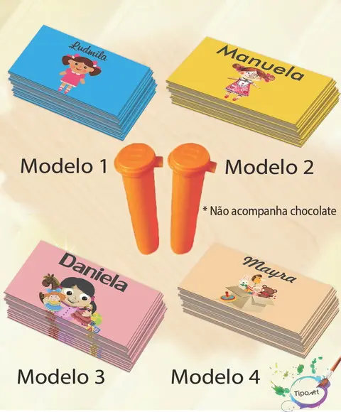 Rotulo Chocolate(confete)-boneca