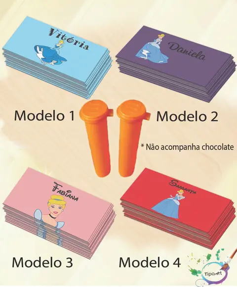 Rotulo Chocolate(confete)-cinderela