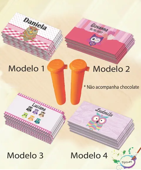 Rotulo Chocolate(confete)-coruja