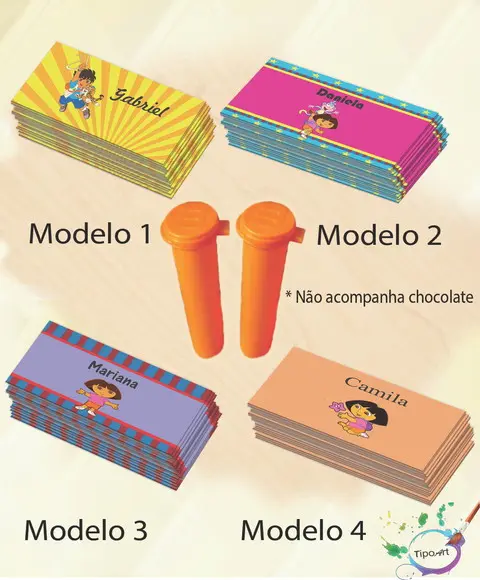 Rotulo Chocolate(confete)-dora