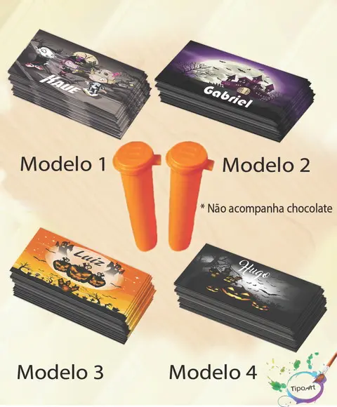Rotulo Chocolate(confete)-halloween#1
