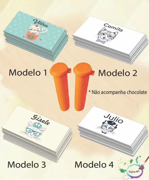 Rotulo Chocolate(confete)-gatinho