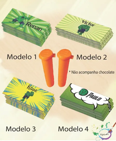 Rotulo Chocolate(confete)-hulk