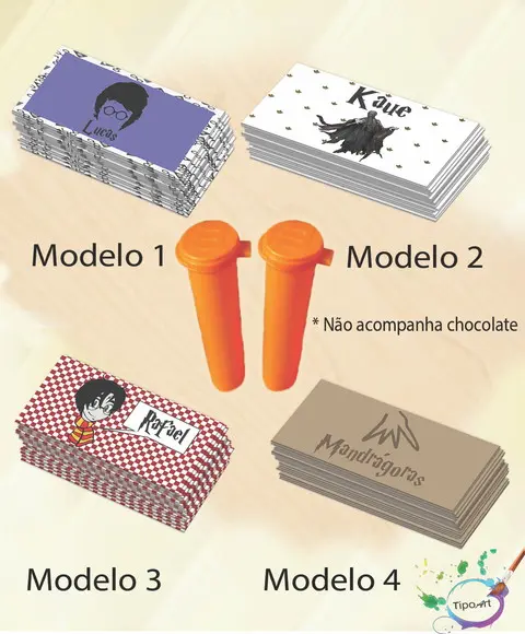 Rotulo Chocolate(confete)-harry Potter-modelo 2