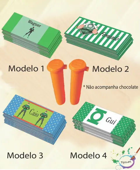 Rotulo Chocolate(confete)-lanterna Verde