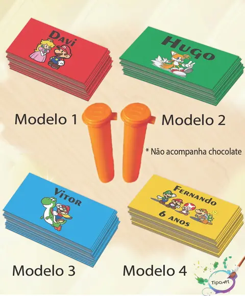 Rotulo Chocolate(confete)-mario Bros