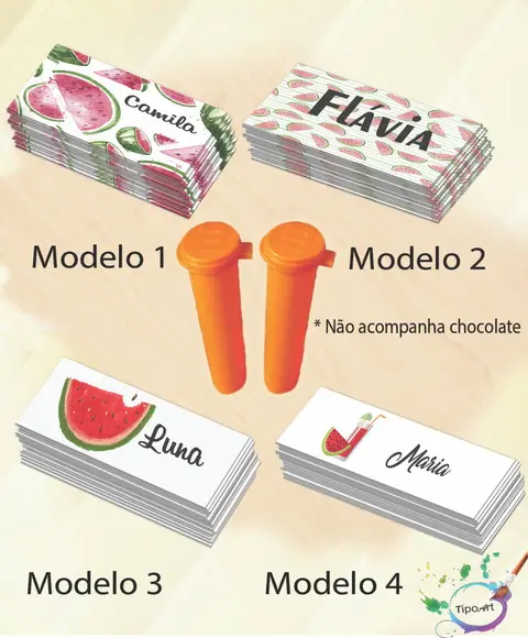 Rotulo Chocolate(confete)-melancia
