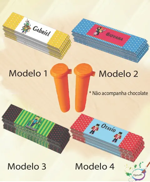 Rotulo Chocolate(confete)-minecraft