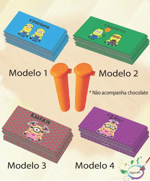Rotulo Chocolate(confete)-minions