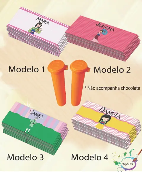 Rotulo Chocolate(confete)-mulan