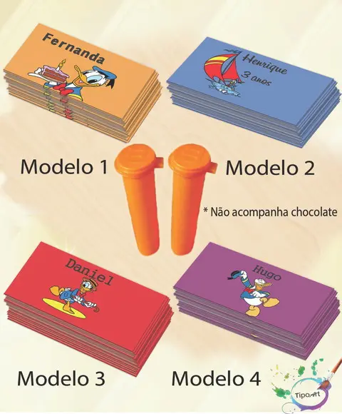 Rotulo Chocolate(confete)-pato Donald