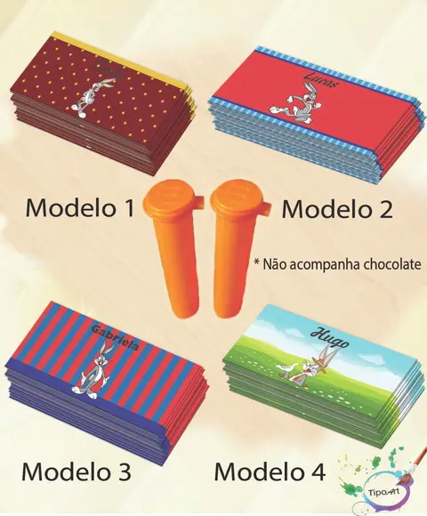 Rotulo Chocolate(confete)-pernalonga