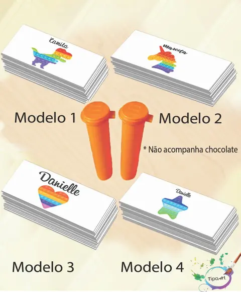 Rotulo Chocolate(confete)-pop Fidget