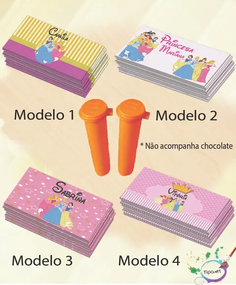 Rotulo Chocolate(confete)-princesas