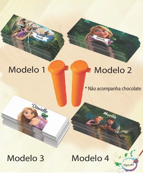 Rotulo Chocolate(confete)-rapunzel