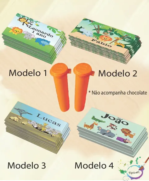 Rotulo Chocolate(confete)-safari