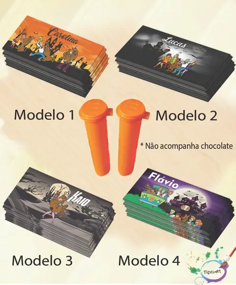 Rotulo Chocolate(confete)-scooby Doo