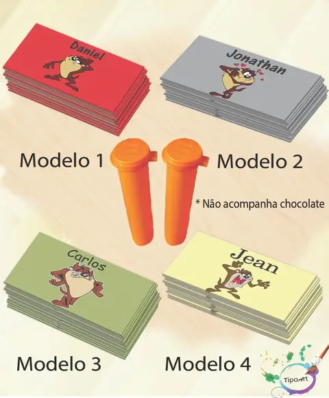 Rotulo Chocolate(confete)-taz Mania