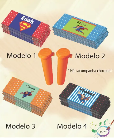 Rotulo Chocolate(confete)-super Homem