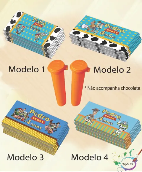 Rotulo Chocolate(confete)-toy Story