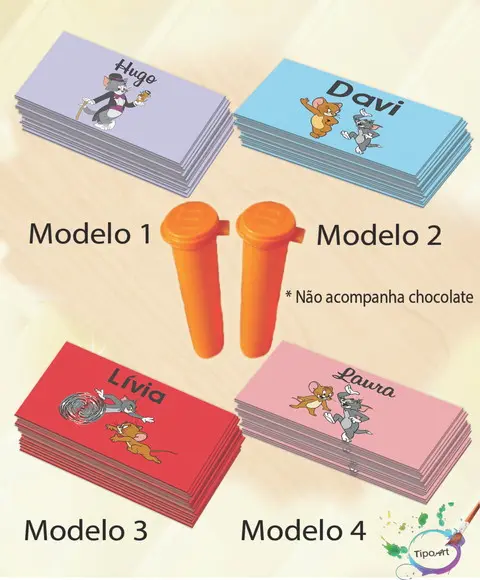 Rotulo Chocolate(confete)-tom e Jerry