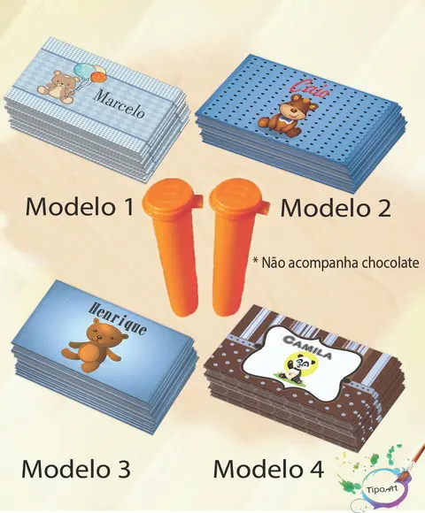 Rotulo Chocolate(confete)-ursinho