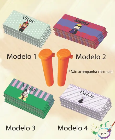 Rotulo Chocolate(confete)-vilões