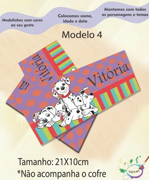 Rotulo Cofre -101 Dalmatas