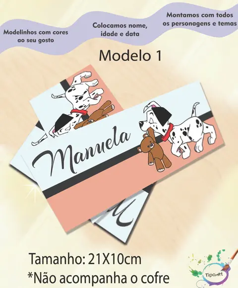 Rotulo Cofre -101 Dalmatas