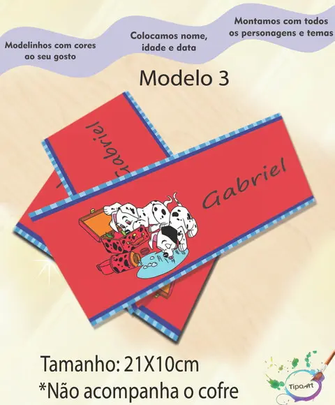Rotulo Cofre -101 Dalmatas