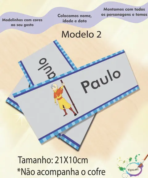 Rotulo Cofre -avatar Aang