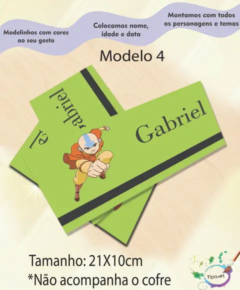 Rotulo Cofre -avatar Aang