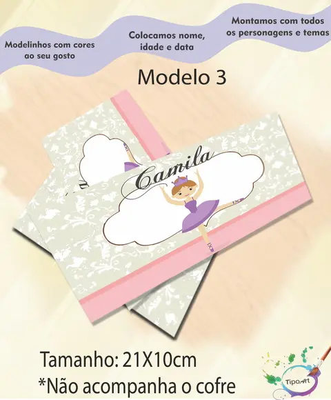 Rotulo Cofre -bailarina