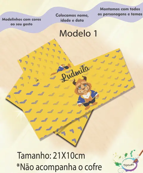 Rotulo Cofre -bela e a Fera